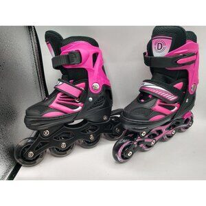 Adjustable Pink & Black Inline Skates By Dikashi With ABEC-7 Bearings